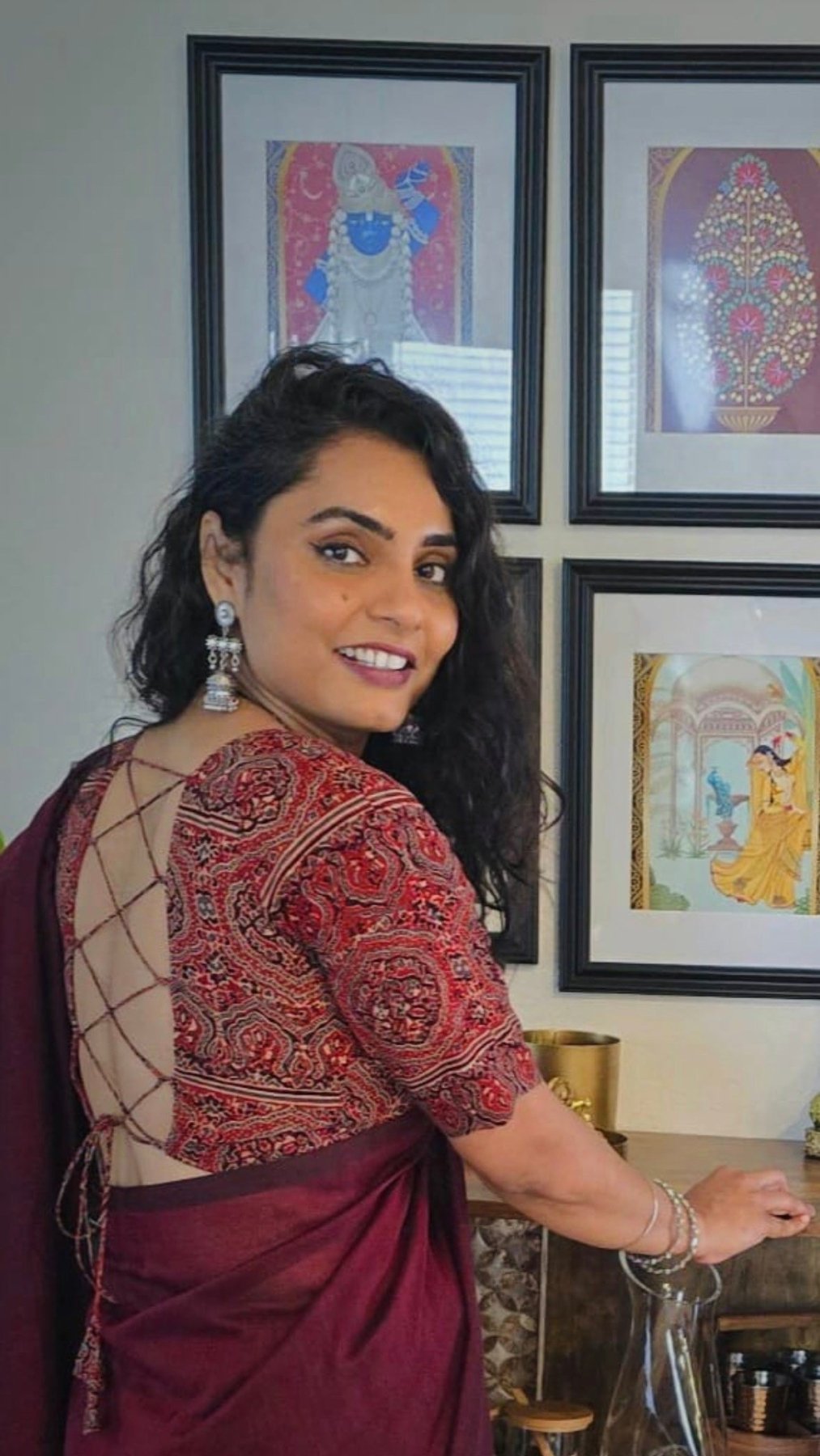 Ajrakh Backless Blouse - Eternity by Sakshi