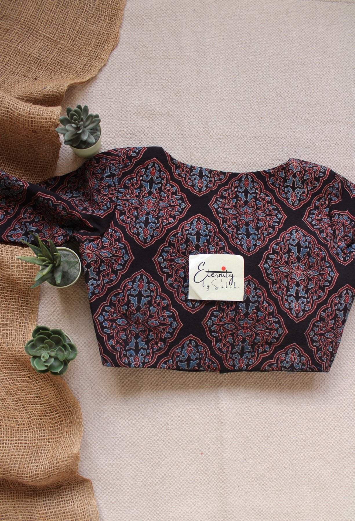 Ajrakh – Midnight Blouse - Eternity by Sakshi