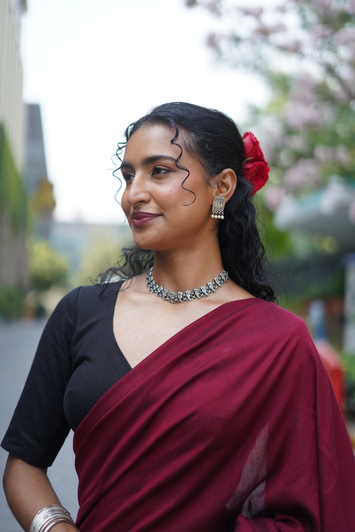 Beet Office saree - Eternity by Sakshi