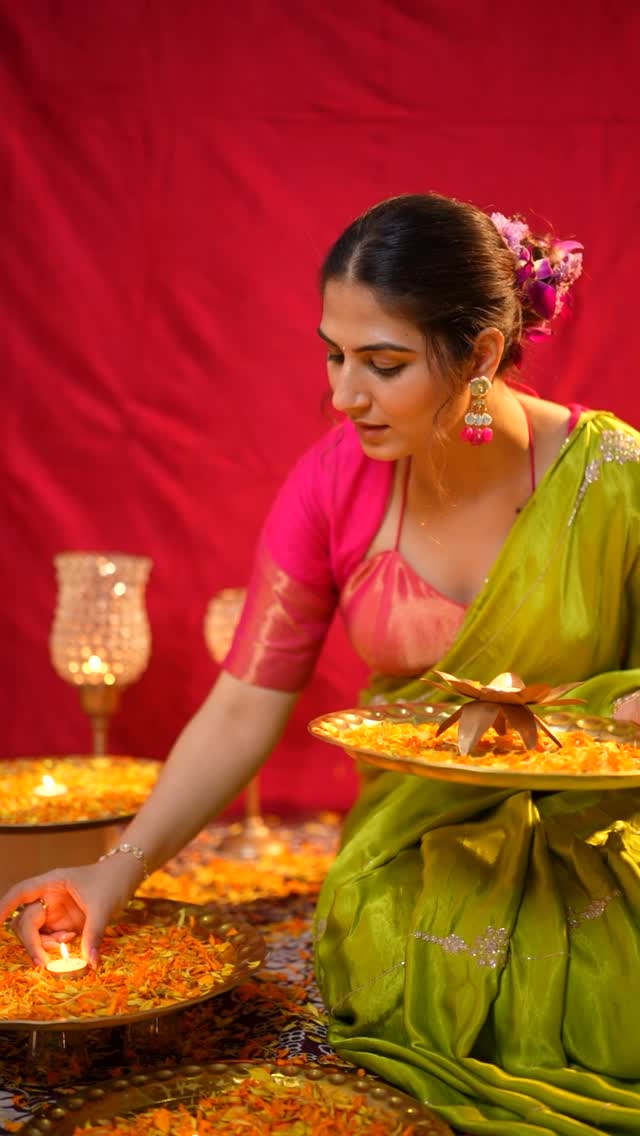 Lime Modal Handwork Saree - Eternity by Sakshi