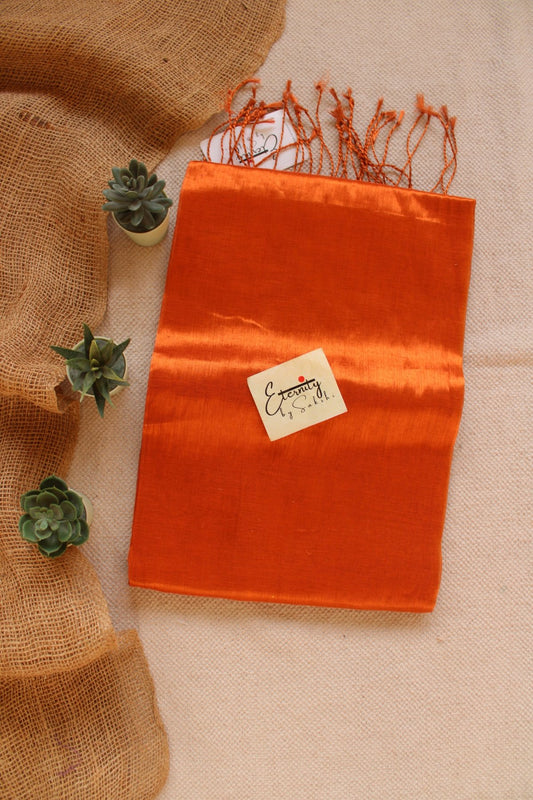Rust Tissue Saree + Green Brocade Elastic Noorie Blouse Combo - Eternity by Sakshi