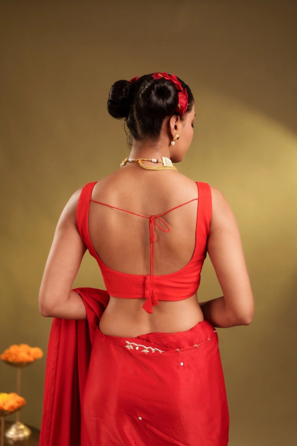 Red Noorie Blouse - Eternity by Sakshi
