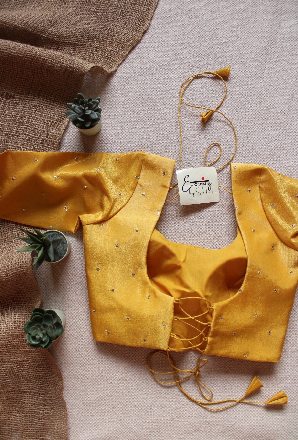 Yellow Tissue Blouse - Eternity by Sakshi