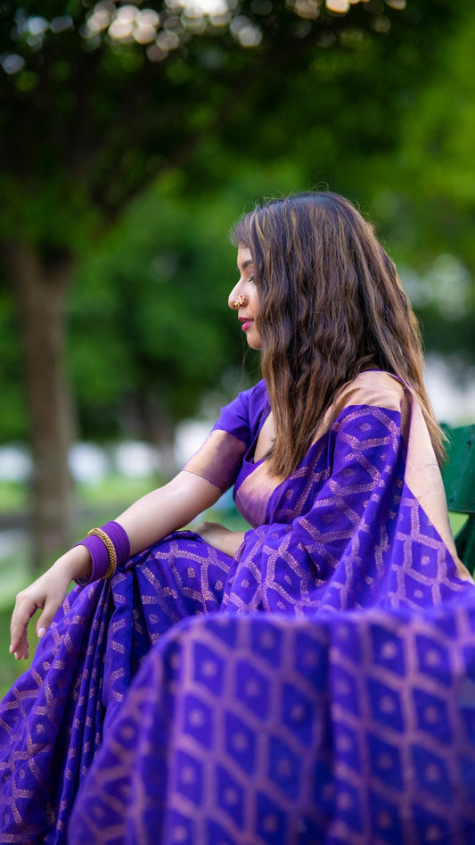 Purple Embrace Saree - Eternity by Sakshi