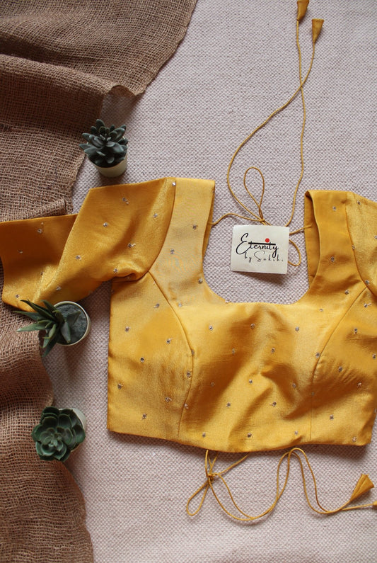 Yellow Tissue Blouse - Eternity by Sakshi