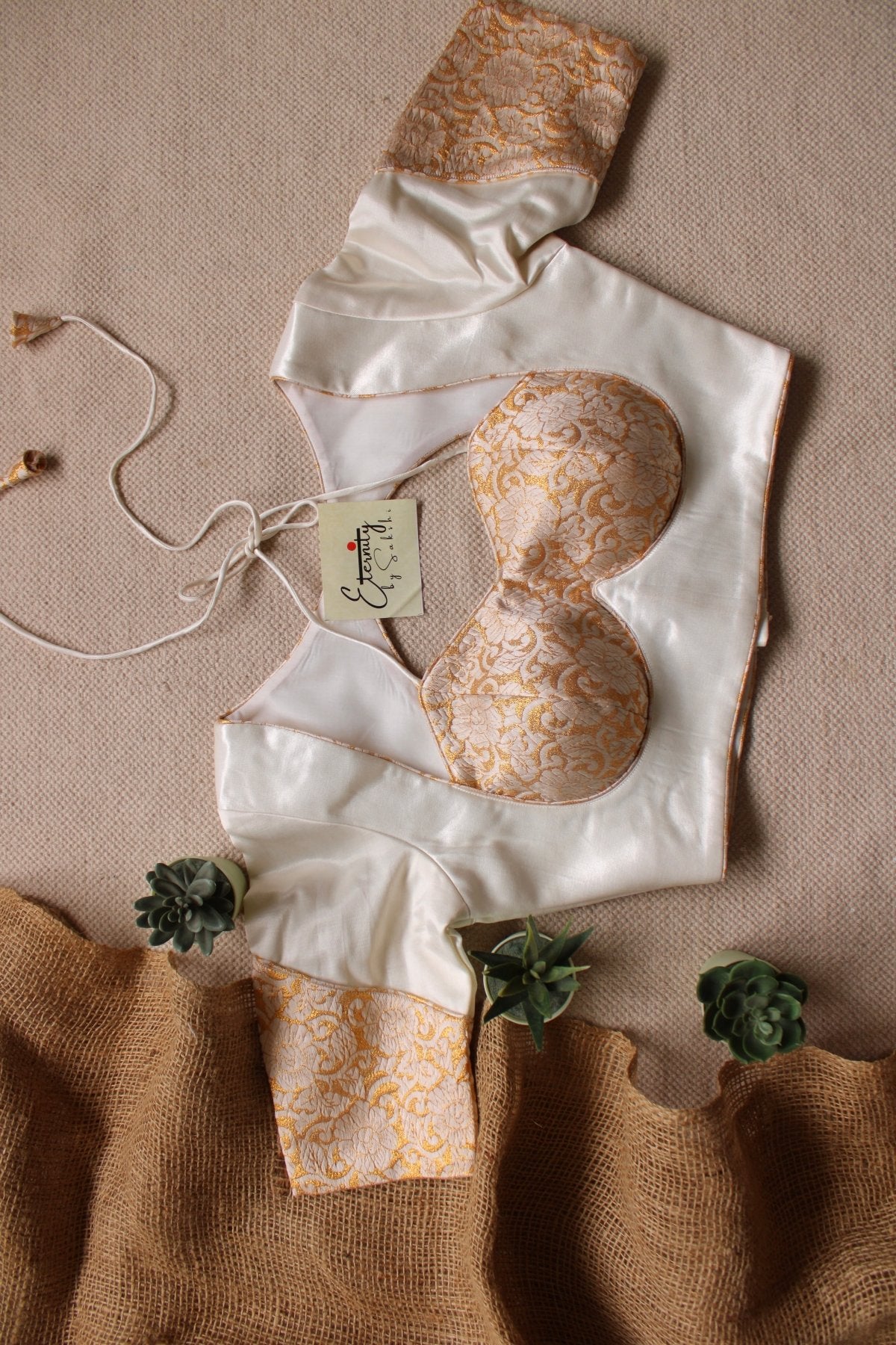 White Glam Blouse - Eternity by Sakshi