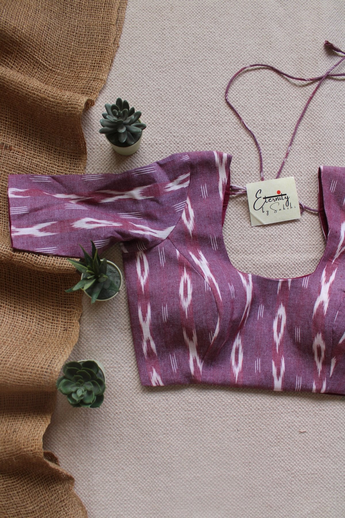 Onion Pink Ikat Blouse - Eternity by Sakshi