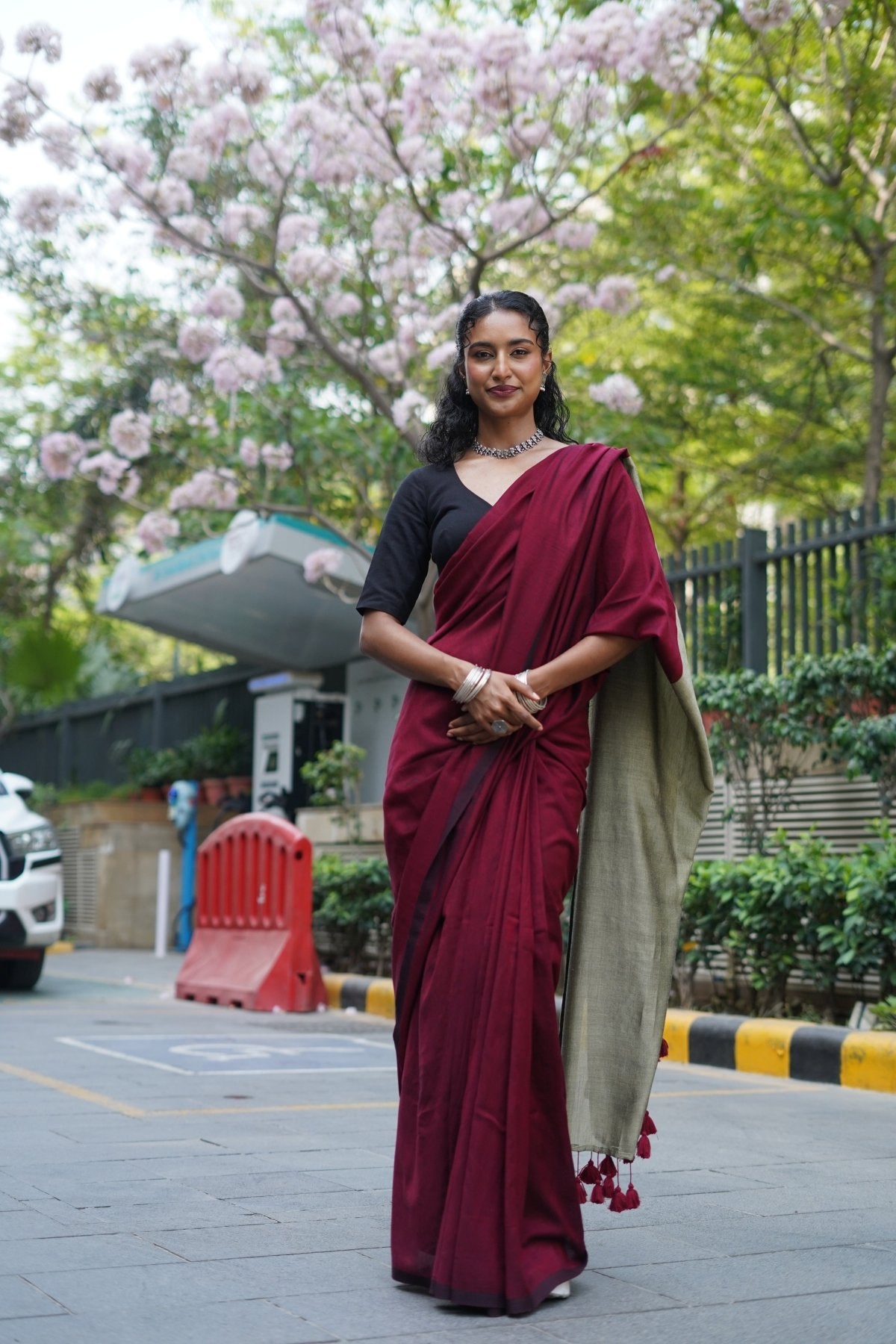 Beet Office saree - Eternity by Sakshi