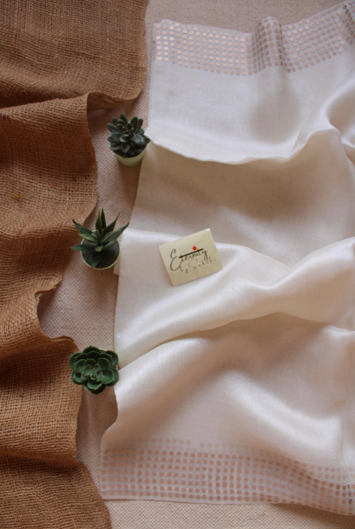 White Sundari Saree - Eternity by Sakshi
