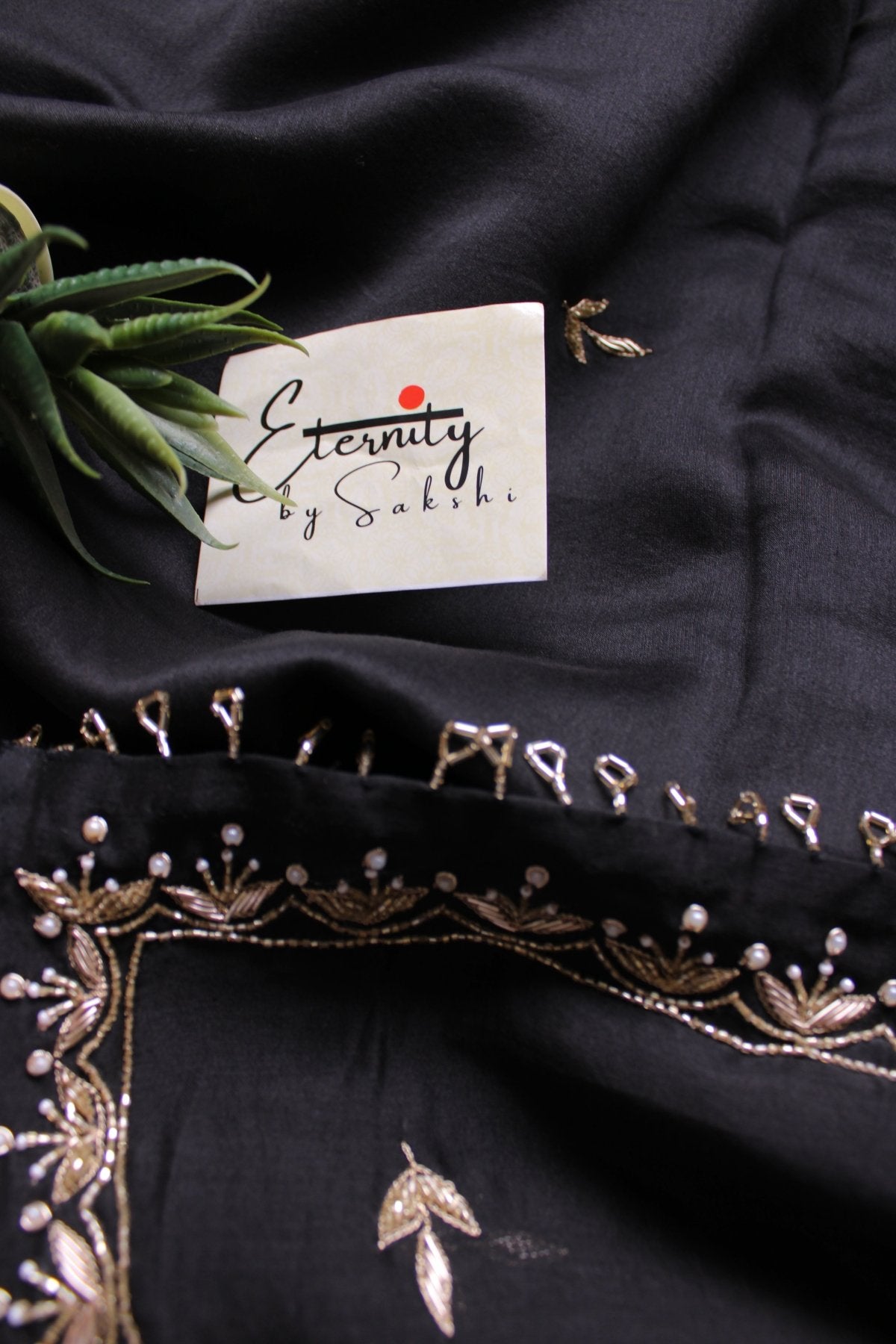 Black Nazrana Saree - Eternity by Sakshi