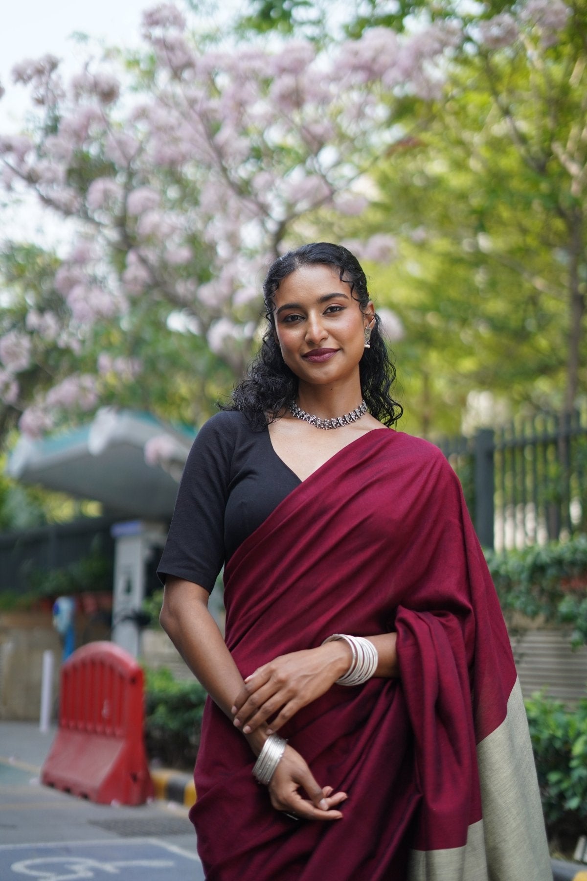 Beet Office saree - Eternity by Sakshi