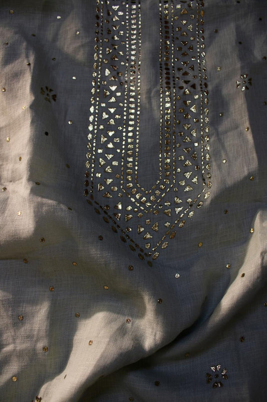 Light Blue Linen Unstitched Mens Kurta Fabric 03 - Eternity by Sakshi