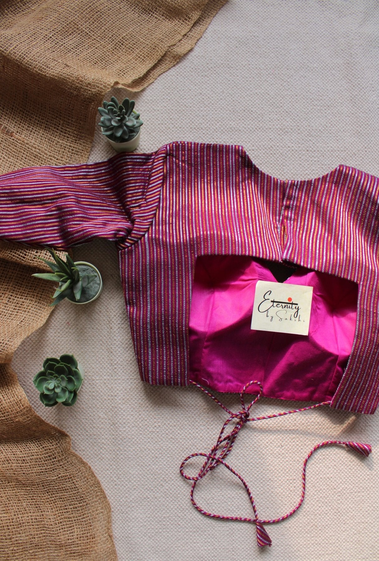 Pink Rimjhim Blouse - Eternity by Sakshi