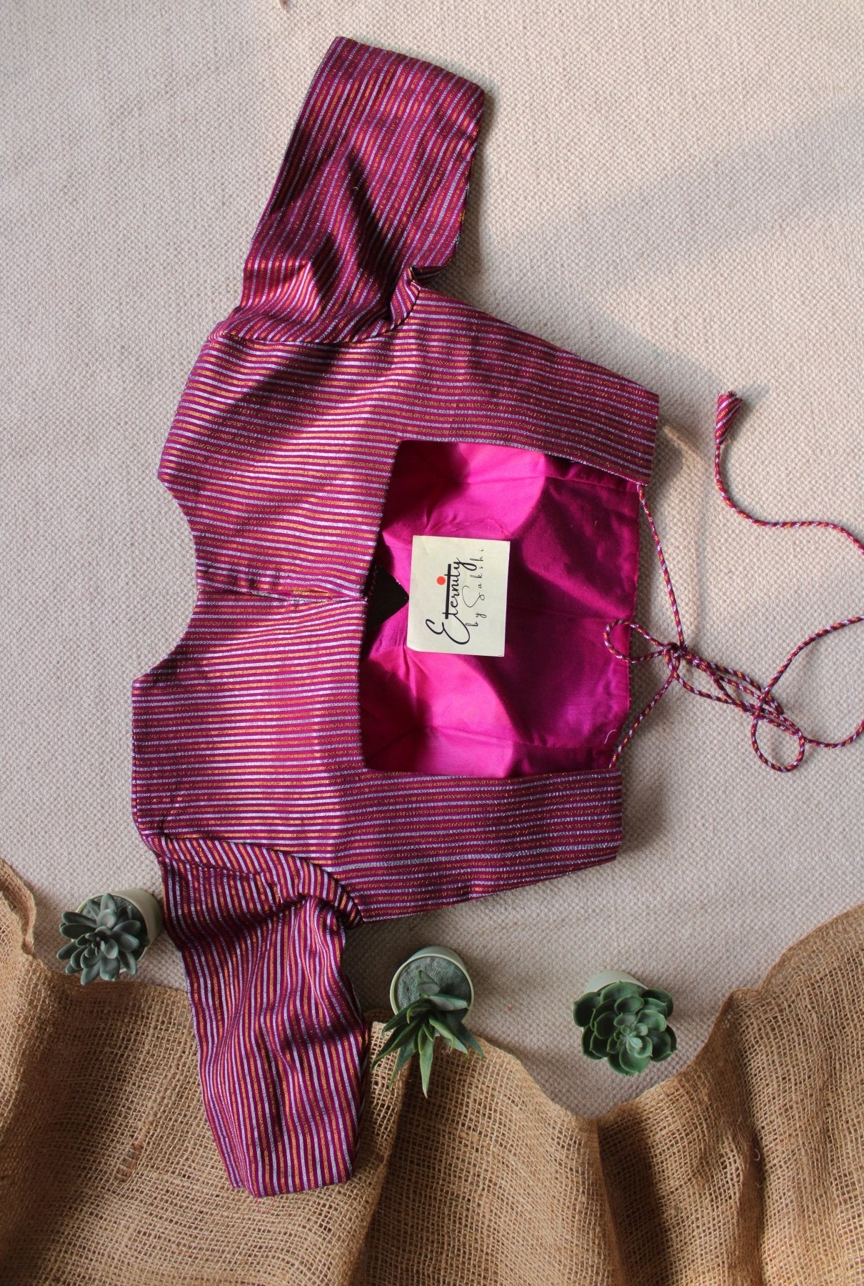 Pink Rimjhim Blouse - Eternity by Sakshi