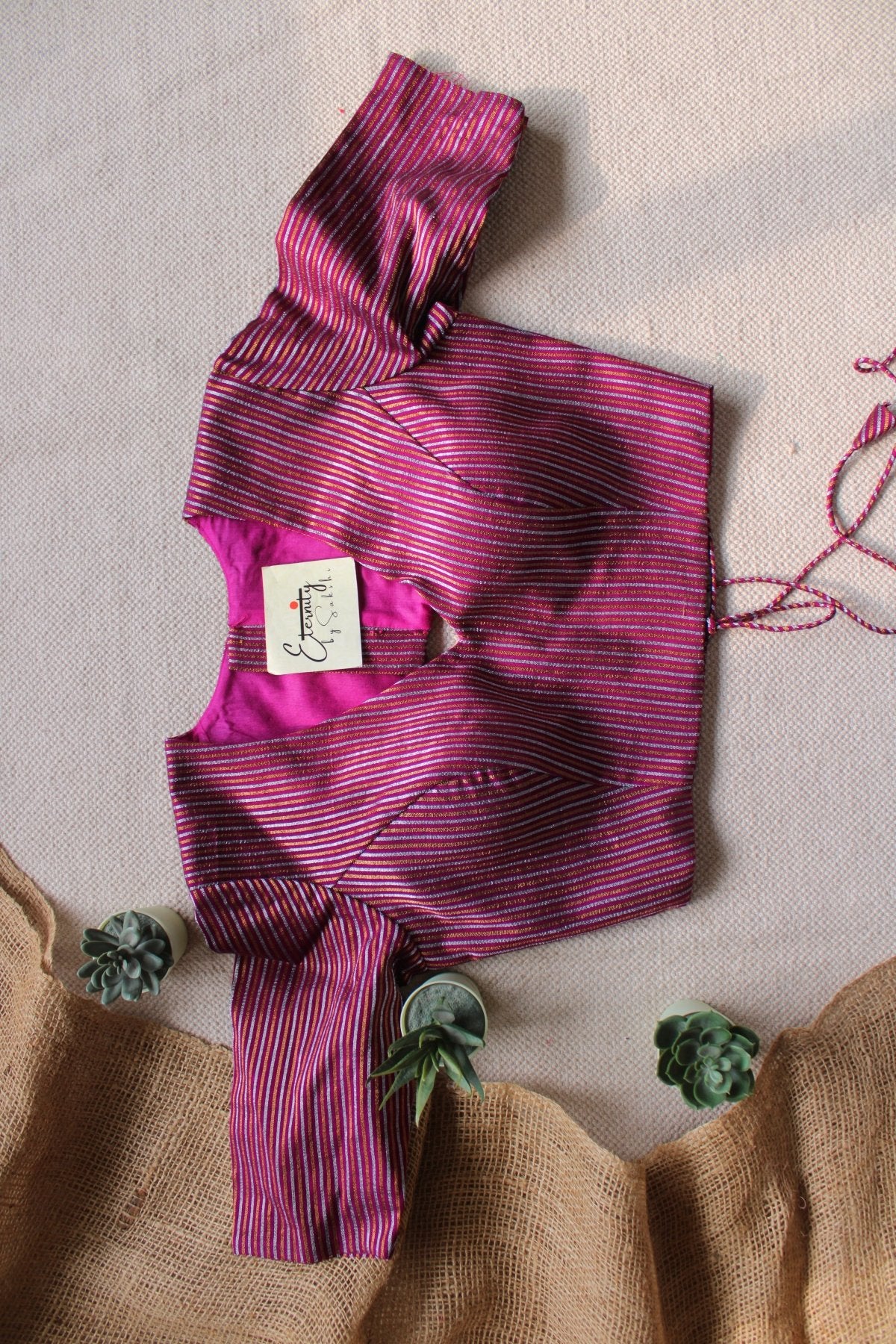 Pink Rimjhim Blouse - Eternity by Sakshi
