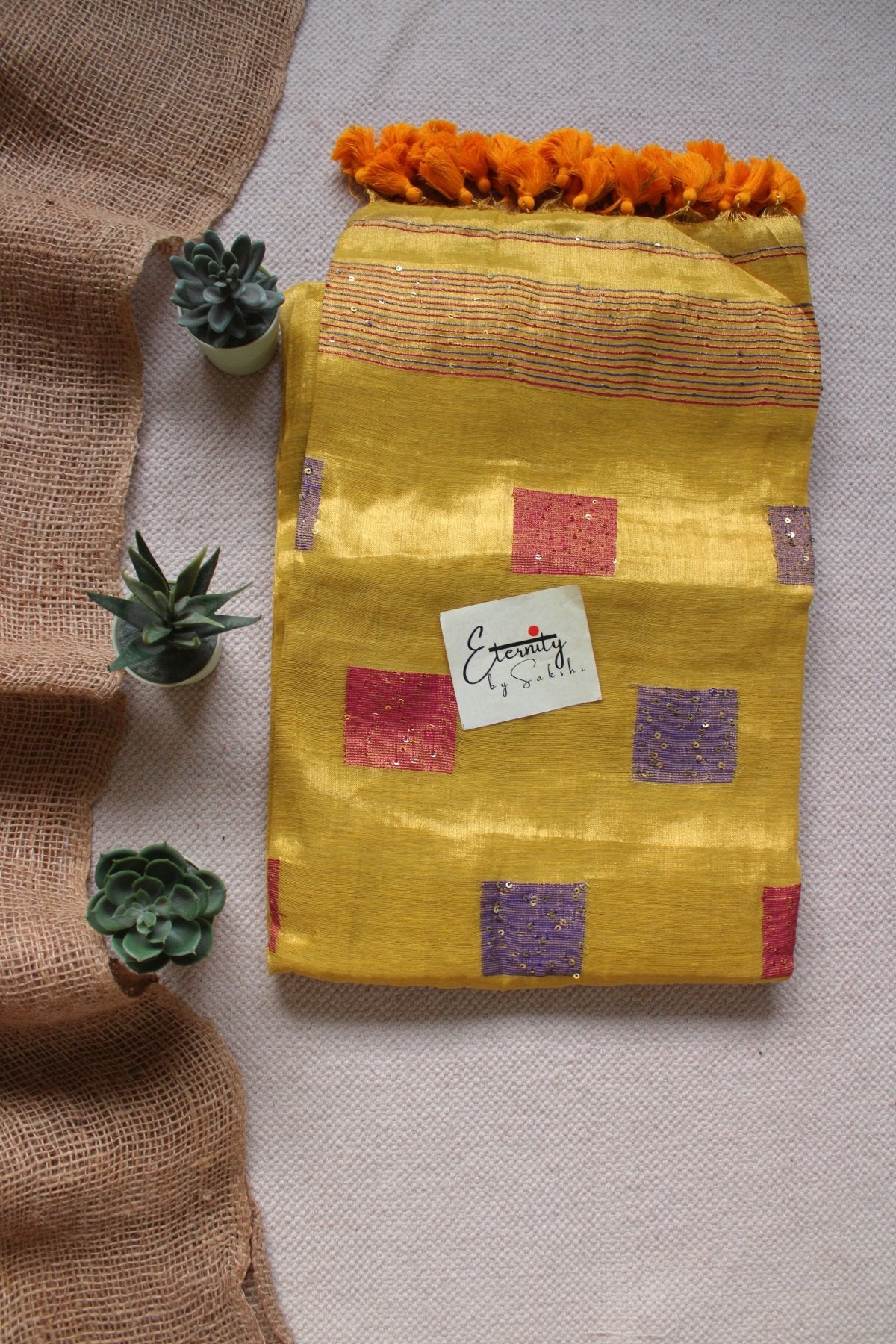 Kanak Yellow Saree - Eternity by Sakshi