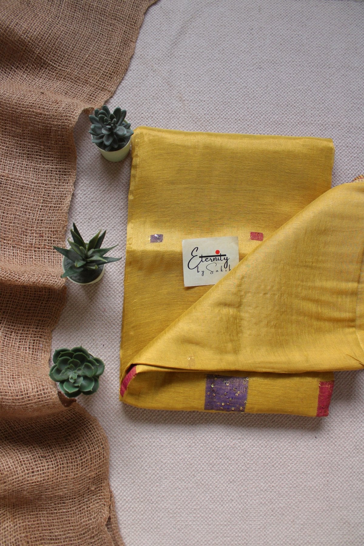 Kanak Yellow Saree - Eternity by Sakshi