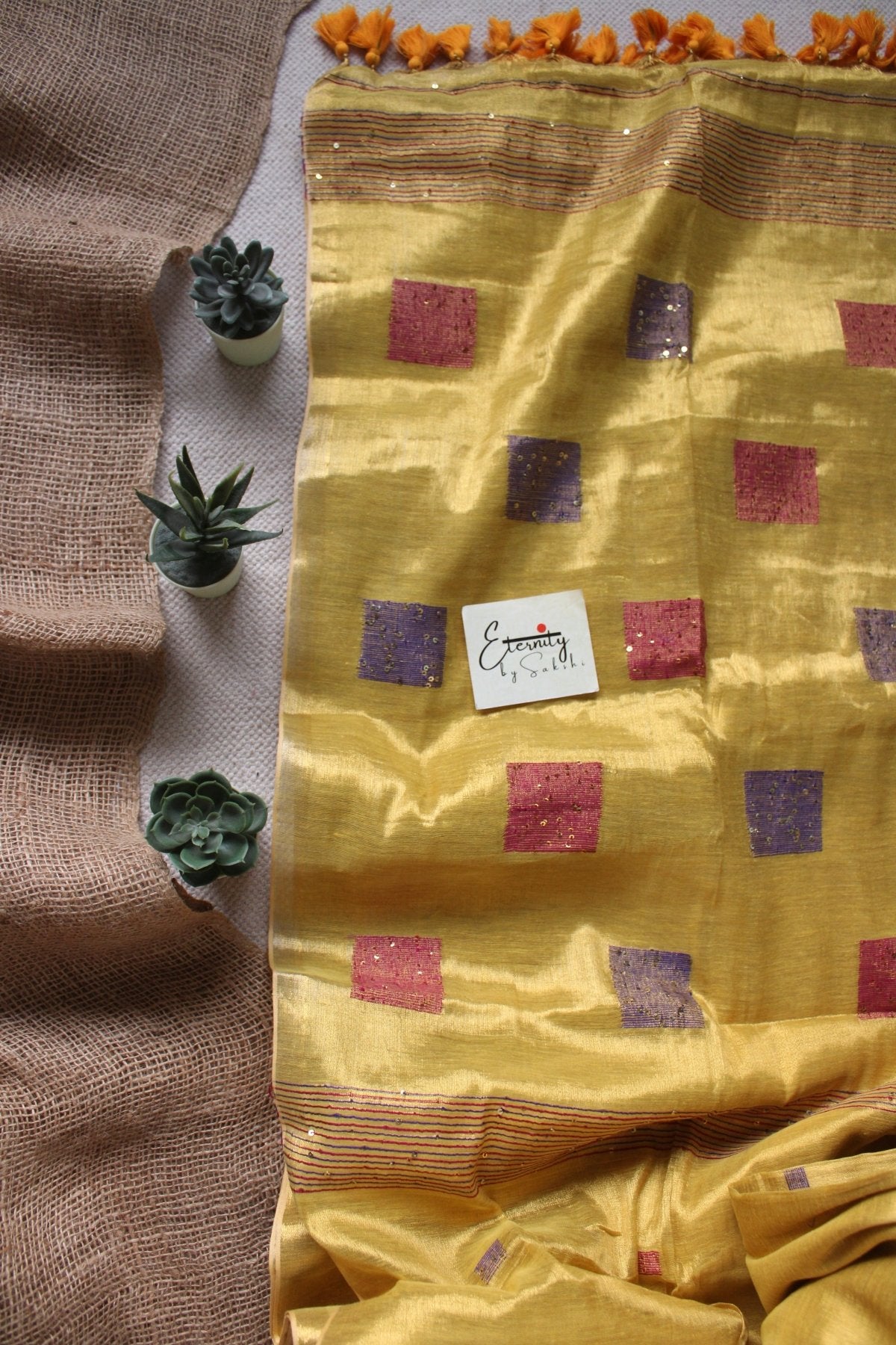 Kanak Yellow Saree - Eternity by Sakshi
