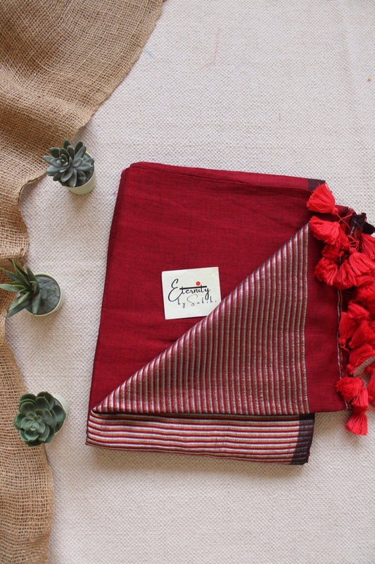 Maroon Ramya Saree - Eternity by Sakshi