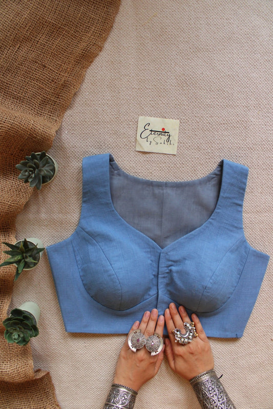 Sky Blue Office Blouse - Eternity by Sakshi