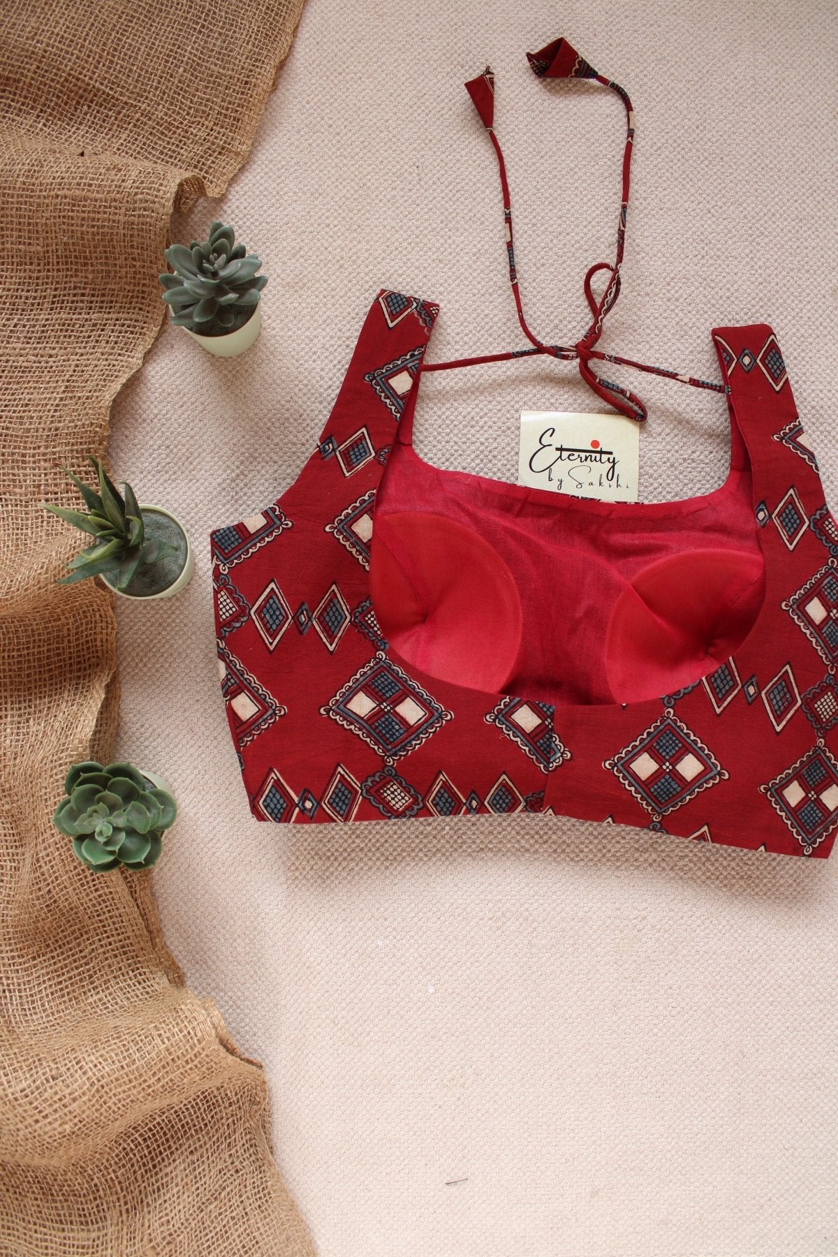 Maroon - Indigo limited Edition Noorie Blouse - Eternity by Sakshi