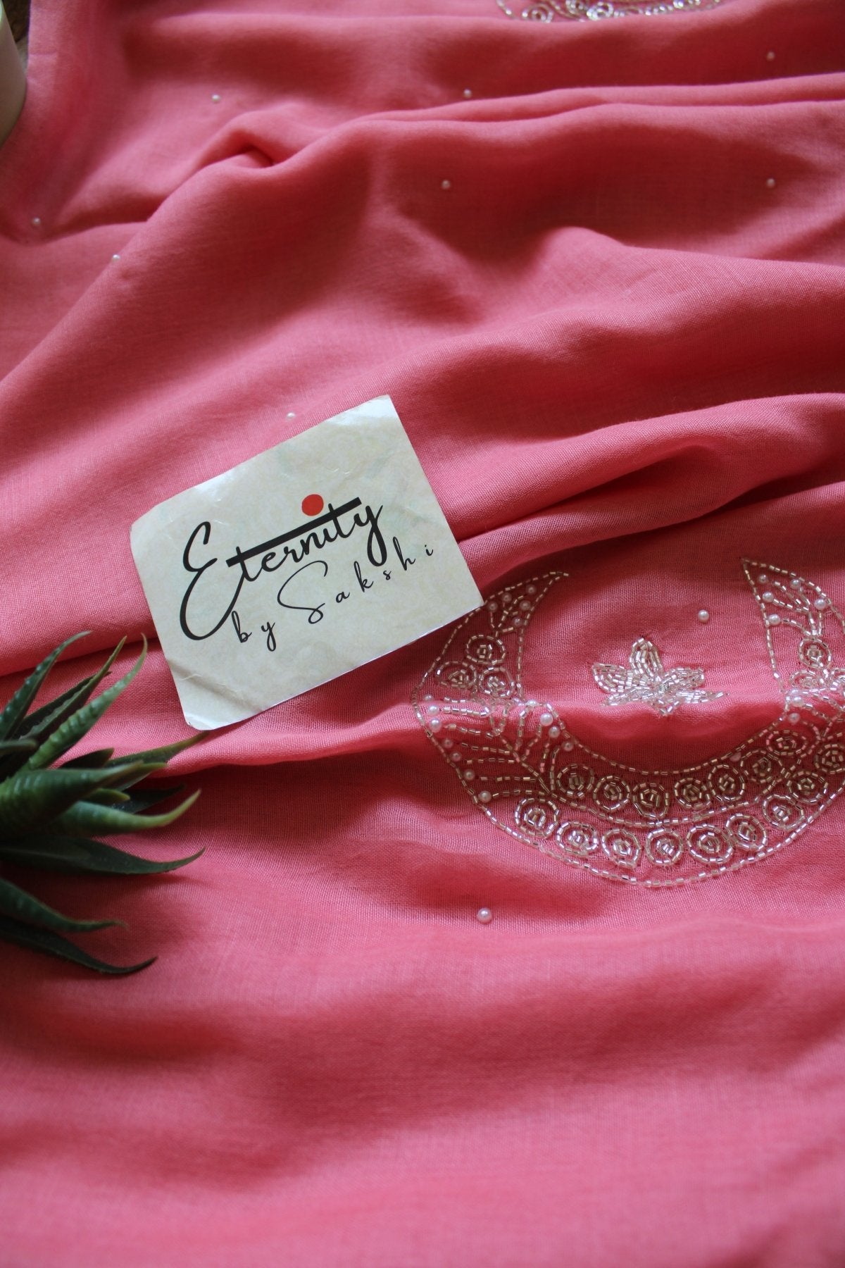 Pink Chand Tara Handwork Saree - Eternity by Sakshi