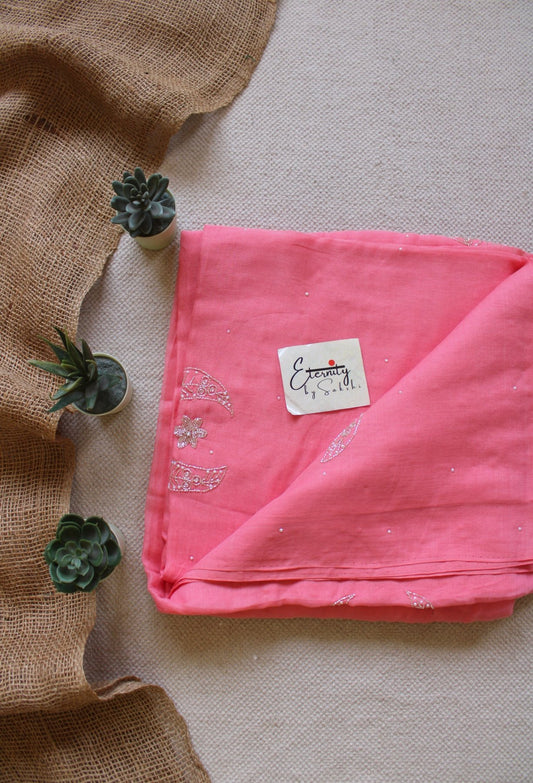Pink Chand Tara Handwork Saree - Eternity by Sakshi