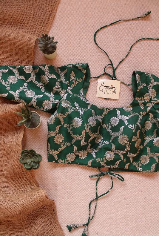 Green Malang blouse - Eternity by Sakshi