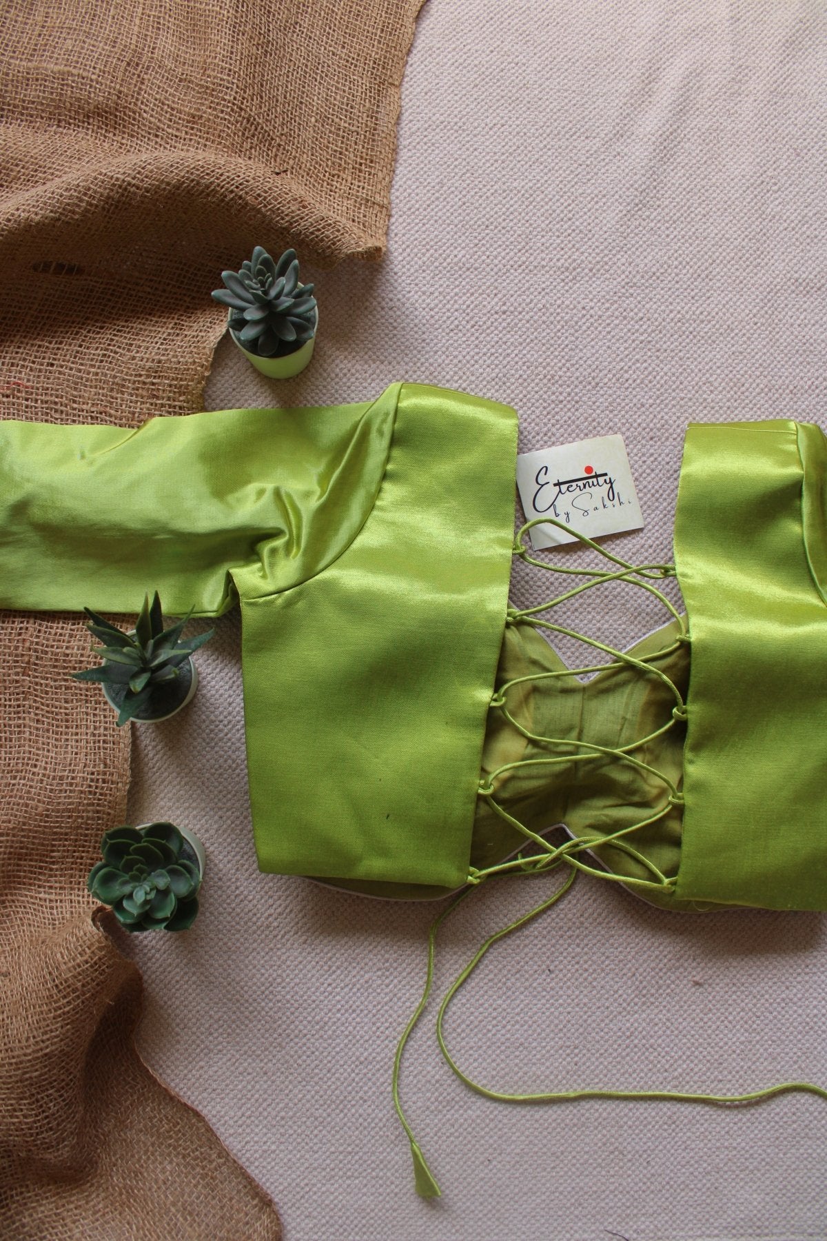 Heer Mint Backless Blouse - Eternity by Sakshi