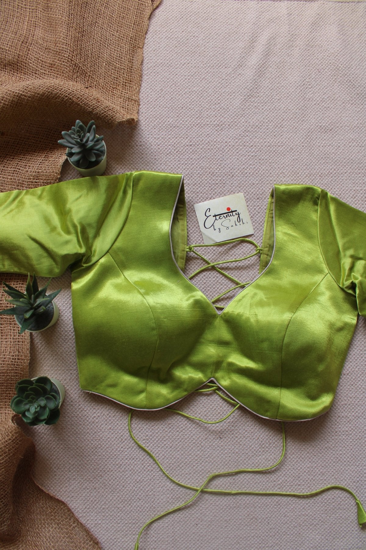 Heer Mint Backless Blouse - Eternity by Sakshi