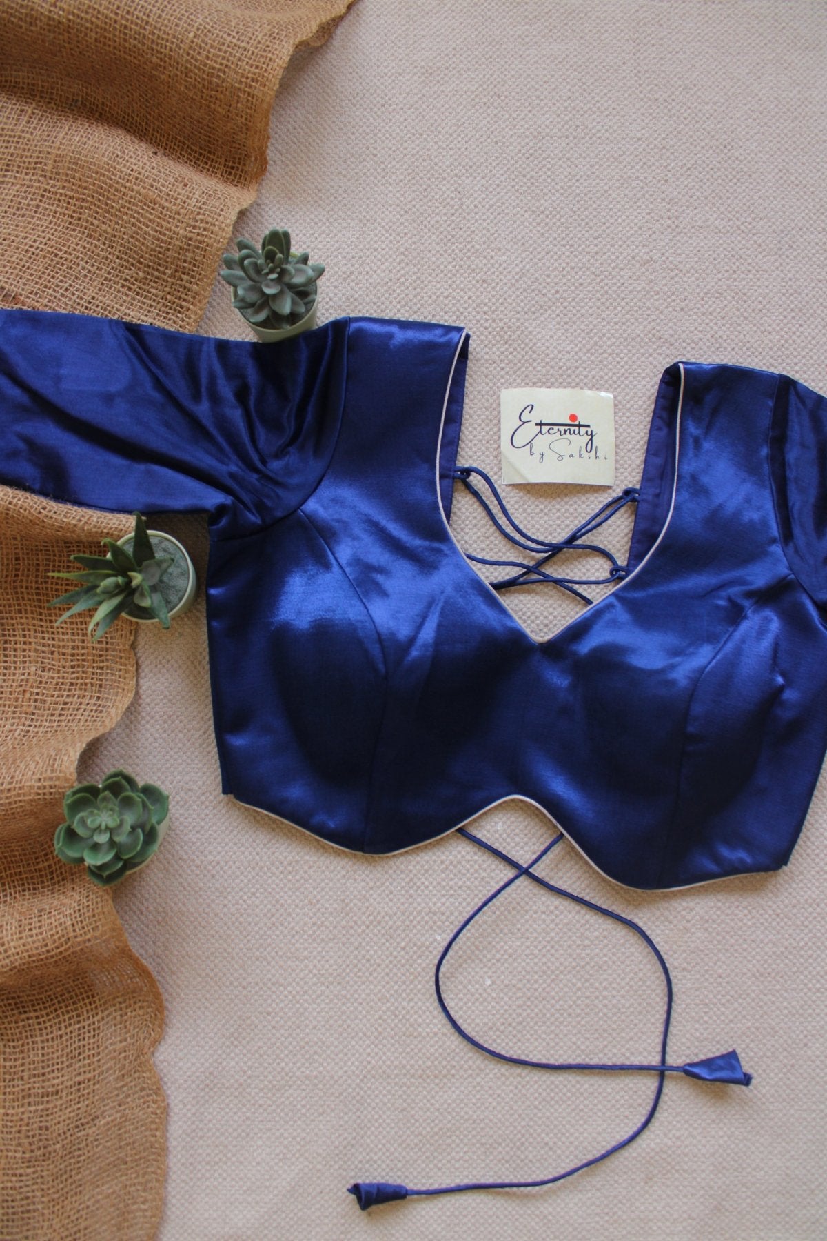 Heer Blue Backless Blouse - Eternity by Sakshi