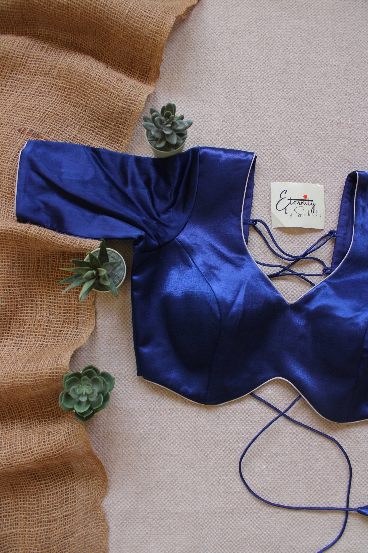 Heer Blue Backless Blouse - Eternity by Sakshi