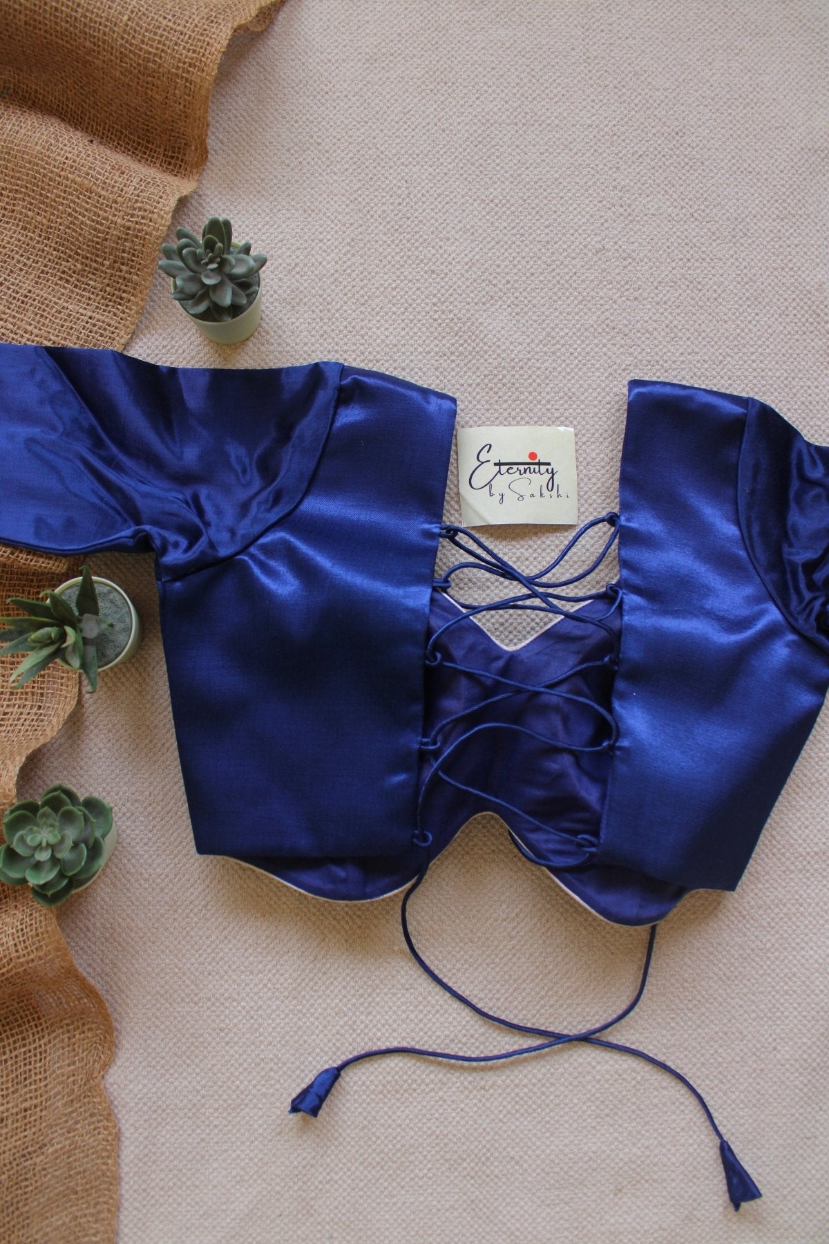 Heer Blue Backless Blouse - Eternity by Sakshi