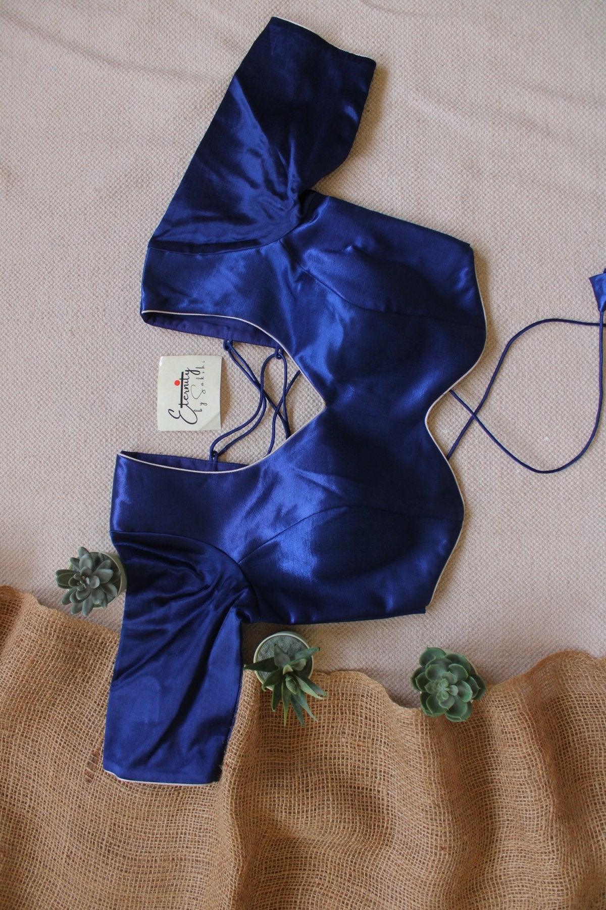 Heer Blue Backless Blouse - Eternity by Sakshi