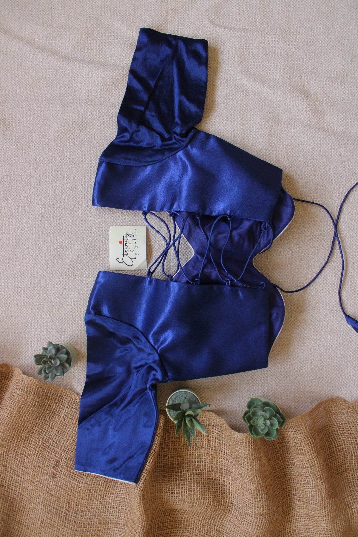 Heer Blue Backless Blouse - Eternity by Sakshi