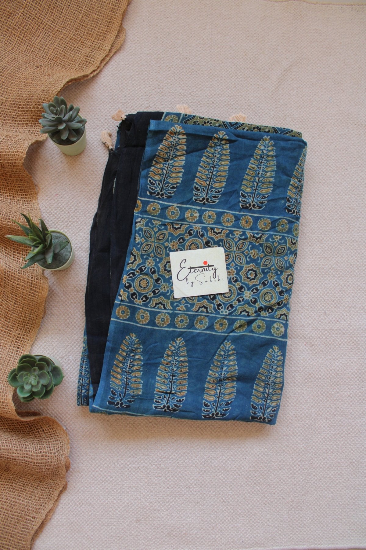 Nishaa Ajrakh Saree - Eternity by Sakshi