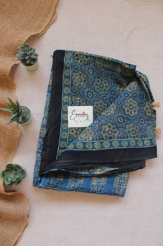 Nishaa Ajrakh Saree - Eternity by Sakshi