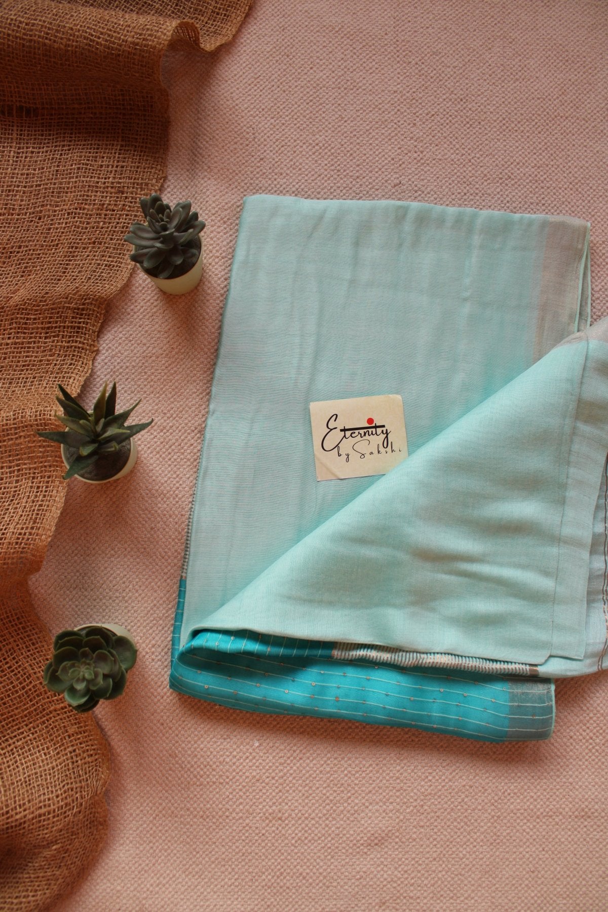 Aqua Raga Resham Saree - Eternity by Sakshi