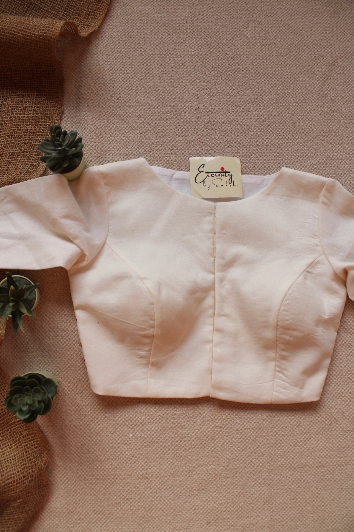 Safed Machine Embroidery Blouse - Eternity by Sakshi