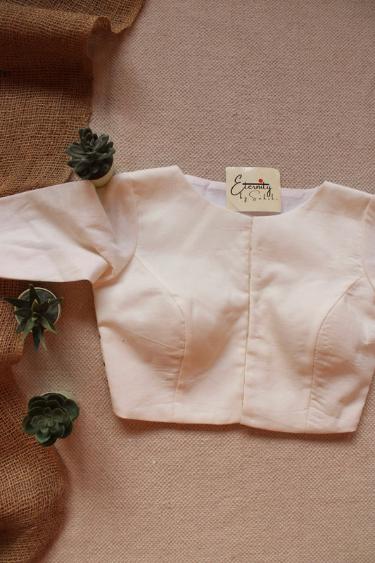 Safed Machine Embroidery Blouse - Eternity by Sakshi