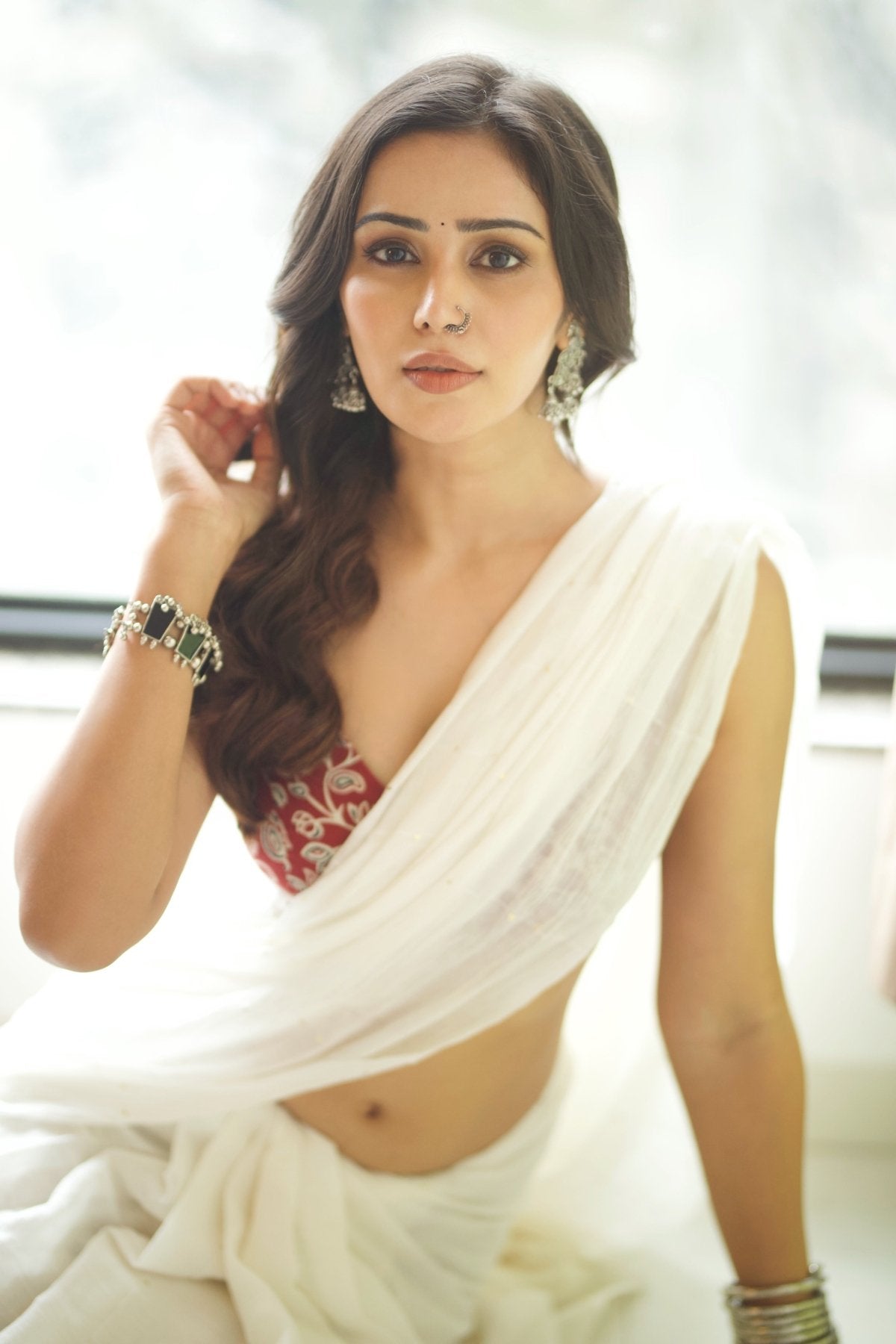 White Tara Saree - Eternity by Sakshi