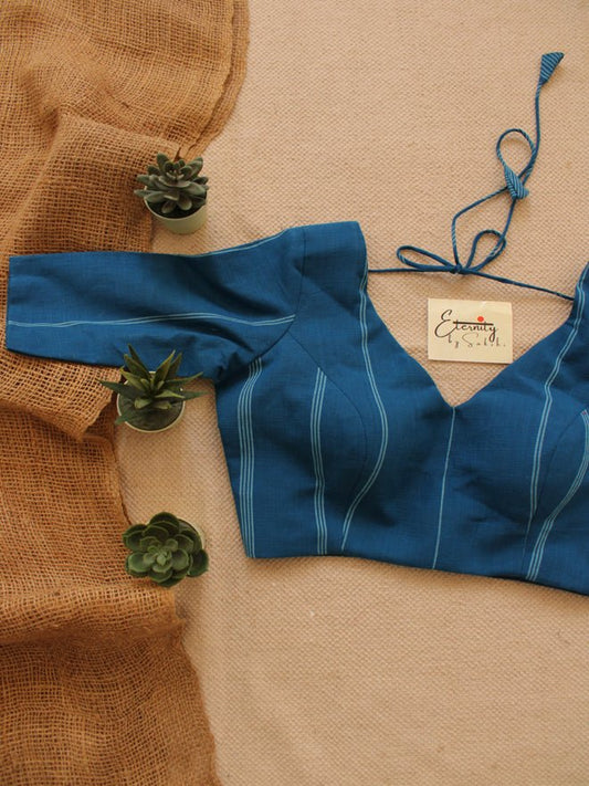 Blue Lines Blouse - Eternity by Sakshi