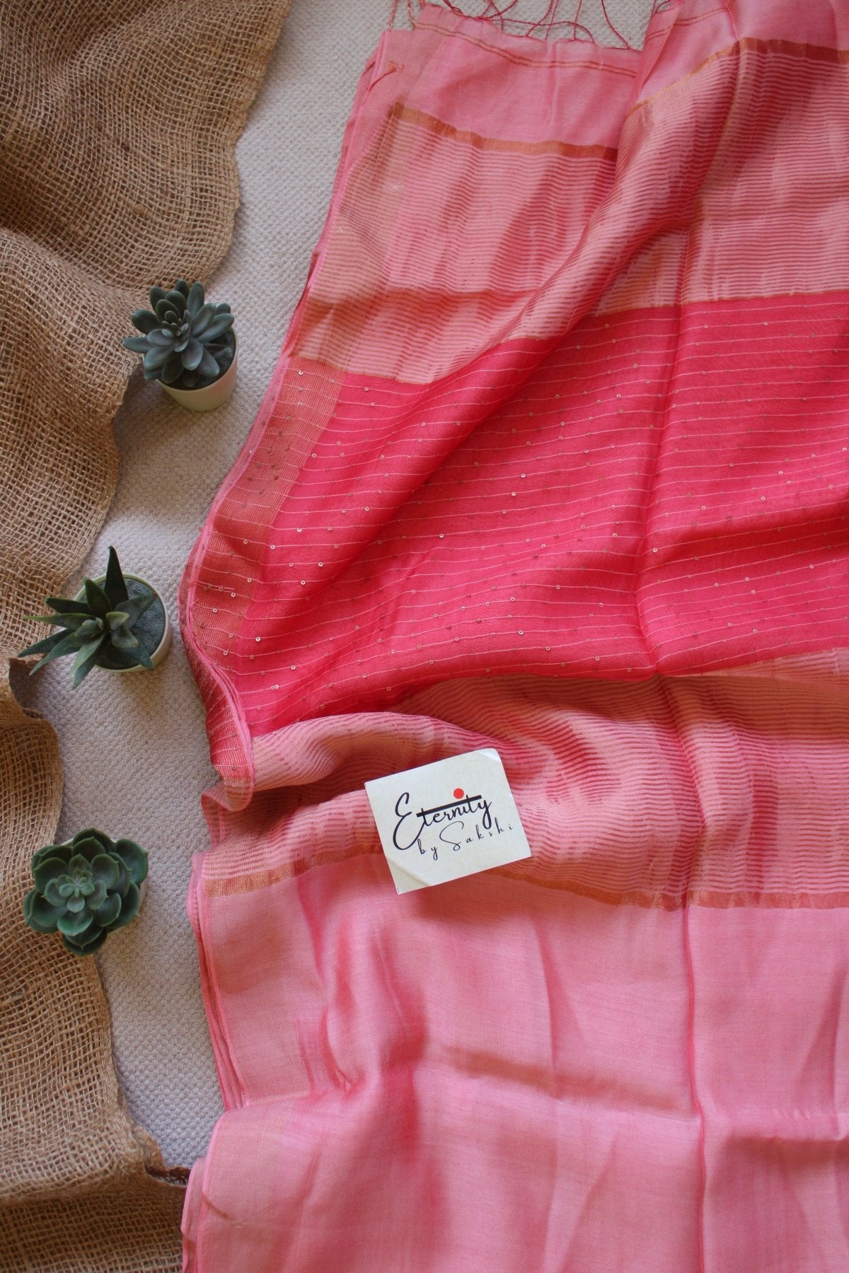 Peach Raga Resham Saree - Eternity by Sakshi