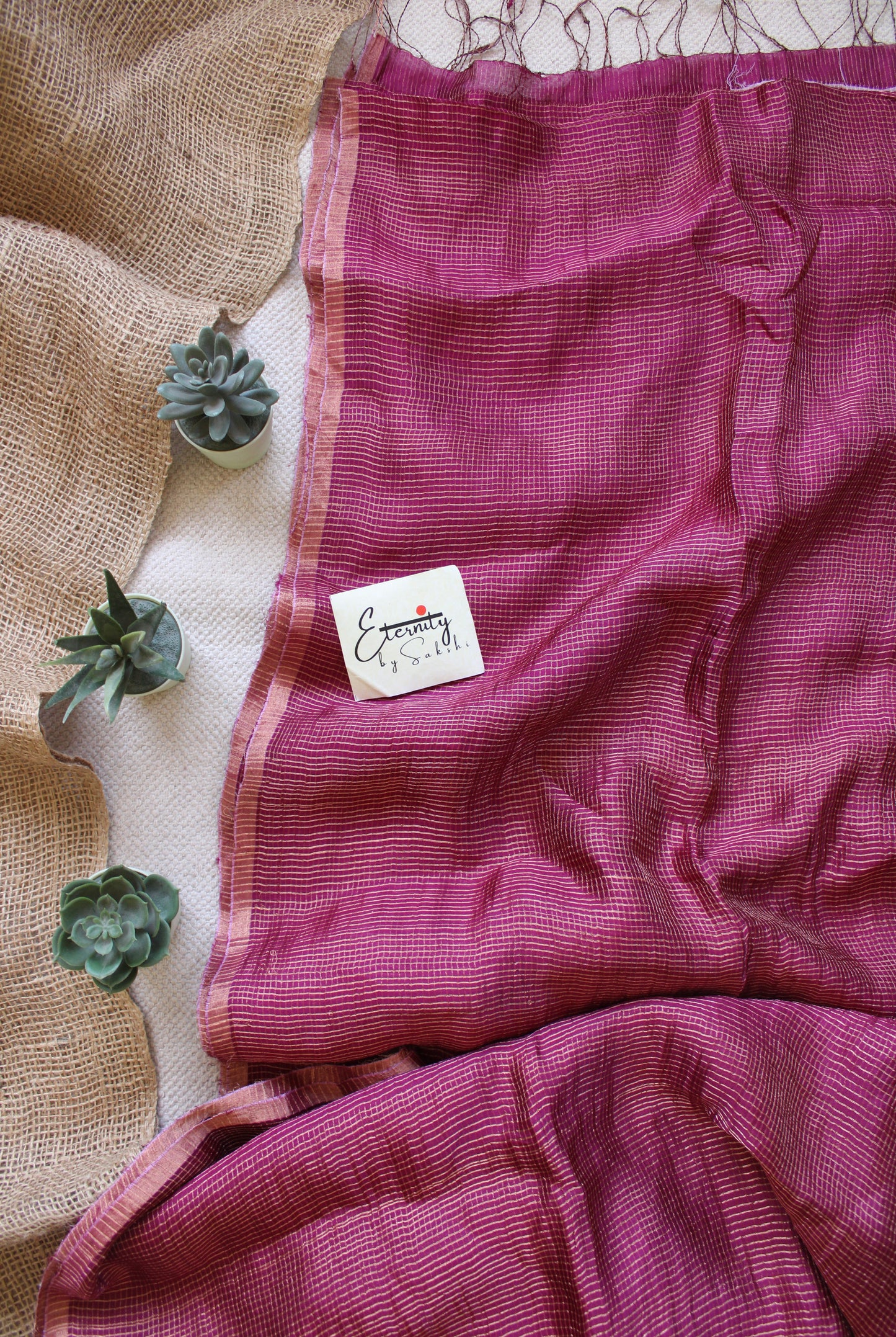 Mgenta Nazm Silk saree