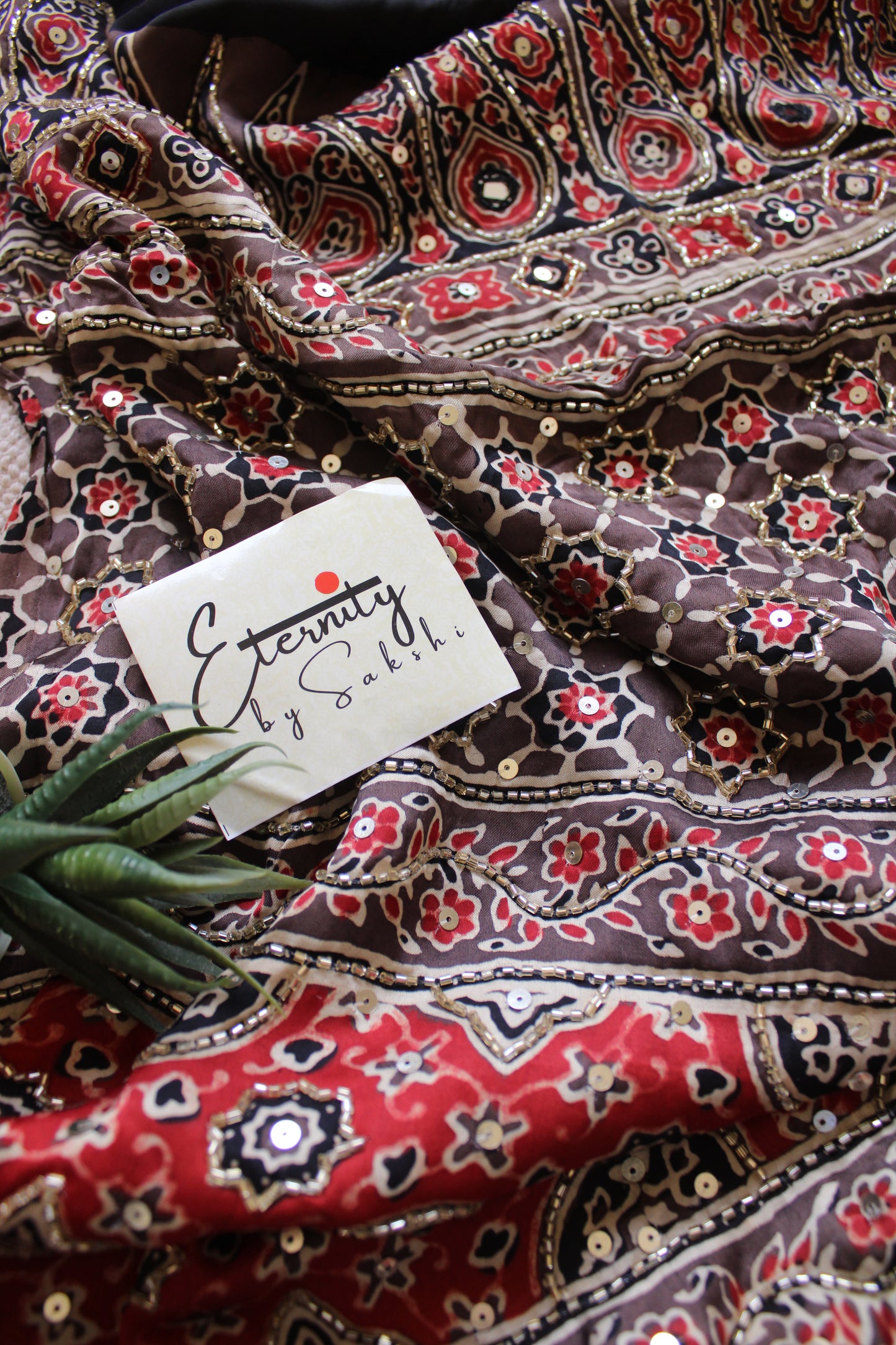 Vintage Ajrakh Modal Silk Saree