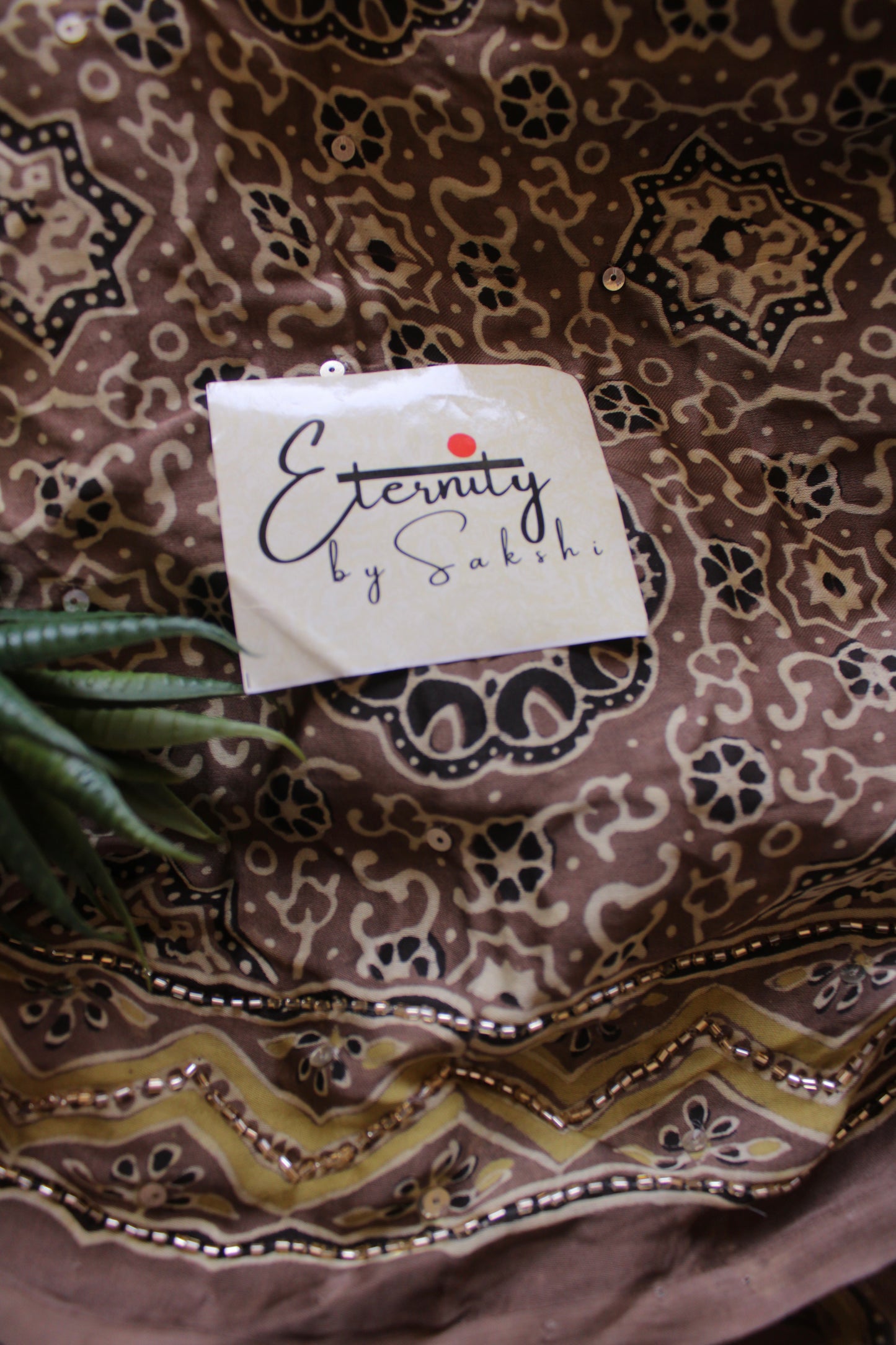 Dua Ajrakh Modal Silk Saree