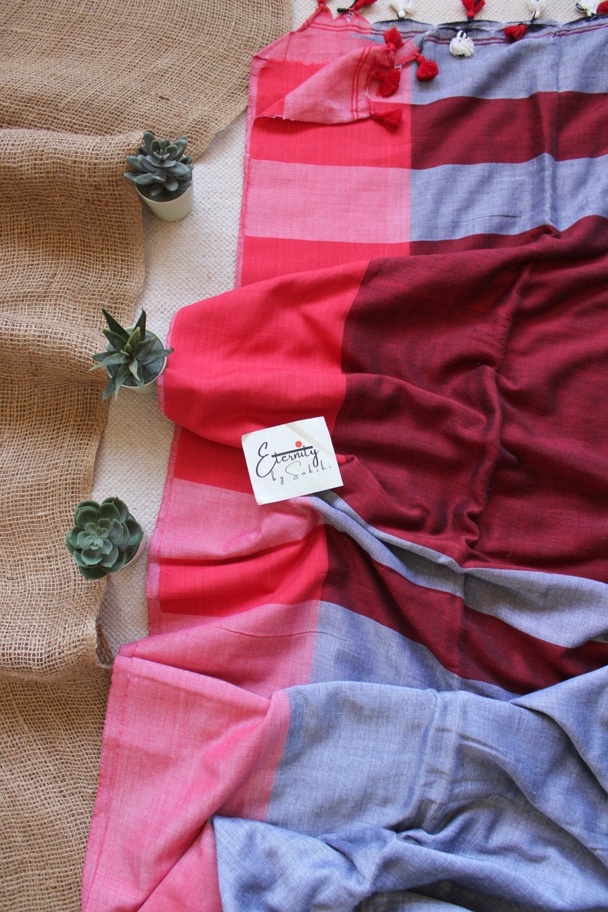 Maroon Madhumita Saree - Eternity by Sakshi