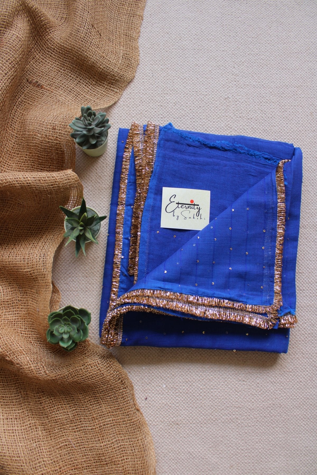 Blue Gulbahar Saree - Eternity by Sakshi