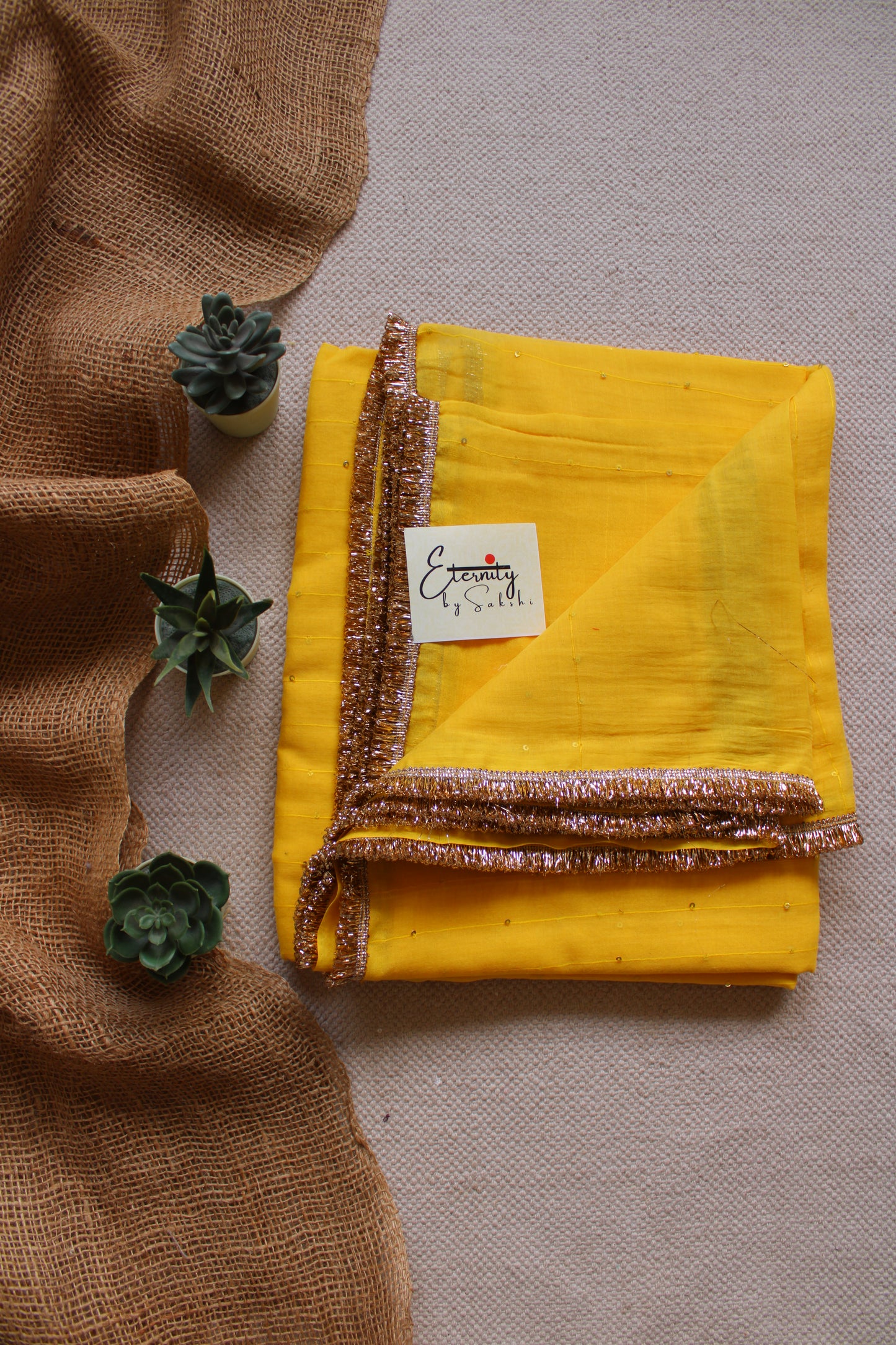 Yellow Gulnaar Saree