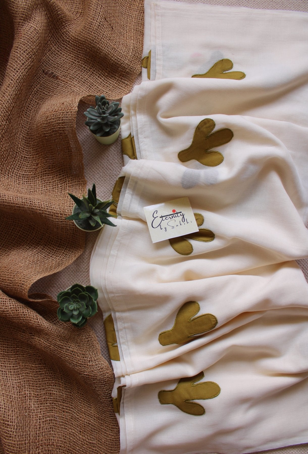 Olive Cactus Saree - Eternity by Sakshi